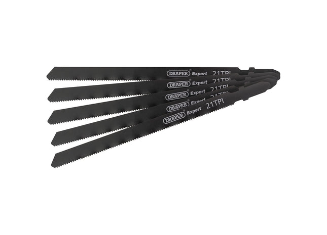Draper DT318A Jigsaw Blade Set, 130mm, (5 Piece) 81732 Draper - Town Tools 
