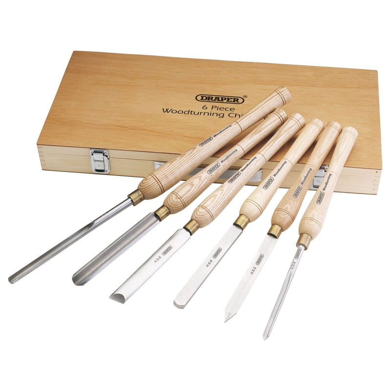 Draper HSS Woodturning Chisel Set (6 Piece) 58697 Draper - Town Tools 