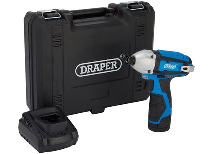 Draper 12V Impact Driver, 1/4" Hex., 1 x 1.5Ah Battery, 1 x Fast Charger Draper - Town Tools