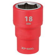 Draper XP1000 VDE Socket, 3/8" Sq. Dr., 18mm Draper - Town Tools