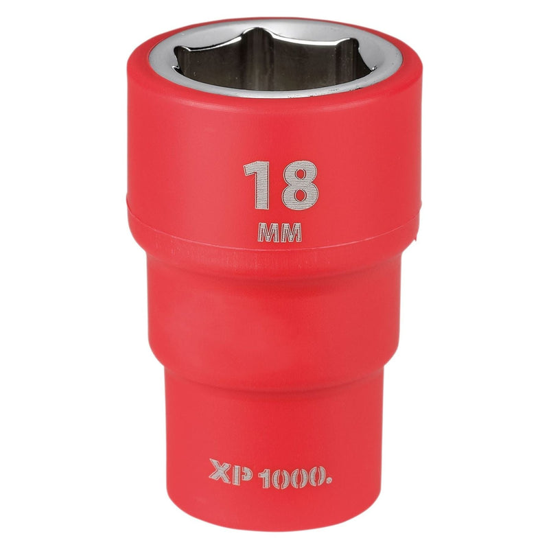 Draper XP1000 VDE Socket, 3/8" Sq. Dr., 18mm Draper - Town Tools