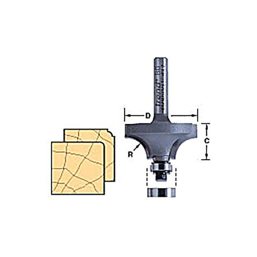 Trend 46/115 x 1/4 TCT Bearing Guided Ovolo & Round Over 1.6mm Radius Trend - RockBottom Northampton