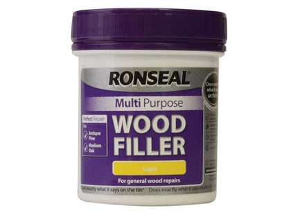 Ronseal Multipurpose Wood Filler Tub Light 250g Ronseal - RockBottom Nothampton
