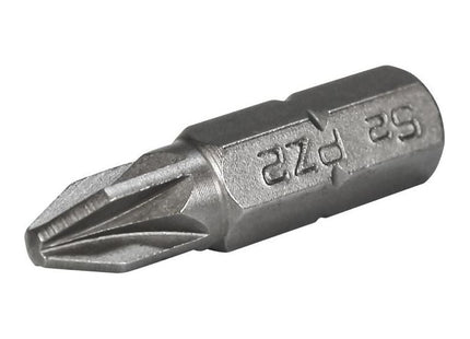 Faithfull Pozi S2 Grade Steel Screwdriver Bits PZ2 x 25mm (Pack 3) Faithfull - RockBottom Northampton
