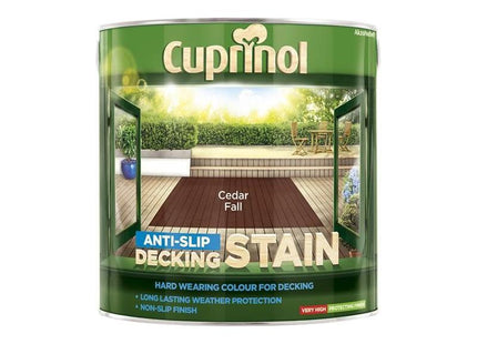 Cuprinol Anti-Slip Decking Stain Cedar Fall 2.5 litre Cuprinol - RockBottom Northampton
