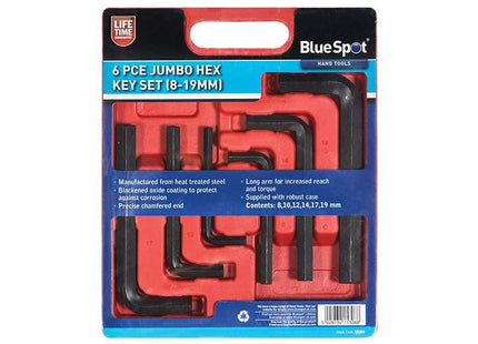 Bluespot Tools Jumbo Hex Key Set, 6 Piece BlueSpot Tools - RockBottom Northampton