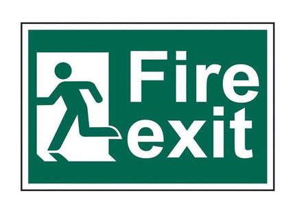 Scan Fire Exit Man Running Left - PVC Sign 300 x 200mm Scan - RockBottom Nothampton