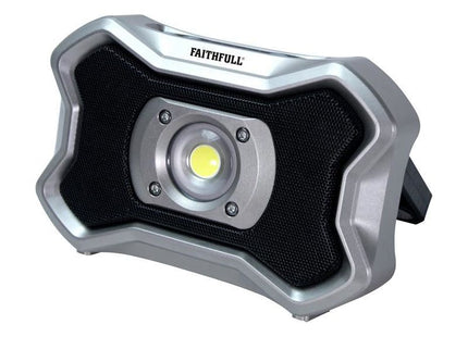 Faithfull Power Plus Rechargeable Work Light with Speaker 20W Faithfull Power Plus - RockBottom Northampton