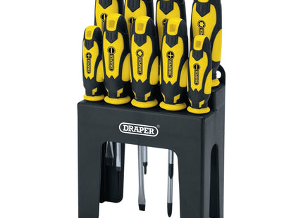 Draper Soft Grip Screwdriver Set, Yellow (9 Piece) 16728 Draper - Town Tools 