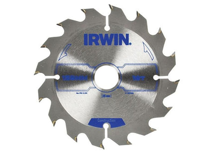 Irwin® Construction Circular Saw Blade 125 x 20mm x 16T ATB IRWIN® - RockBottom Northampton