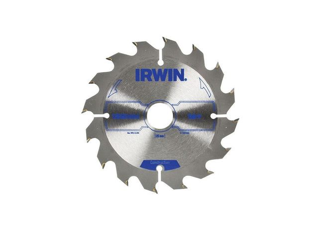 Irwin® Construction Circular Saw Blade 125 x 20mm x 16T ATB IRWIN® - RockBottom Northampton