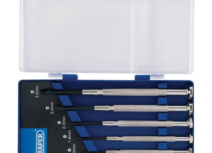 Draper Precision Screwdriver Set, 6 x Plain Slot (6 Piece) 80797 Draper - Town Tools 