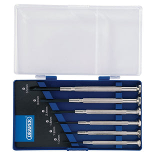 Draper Precision Screwdriver Set, 6 x Plain Slot (6 Piece) 80797 Draper - Town Tools 