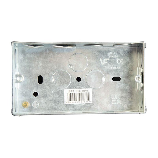 Dencon Metal Back Box 2-Gang 35mm Dencon - RockBottom Northampton