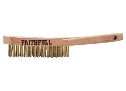 Faithfull Brass Scratch Brush, Four Row Faithfull - RockBottom Northampton