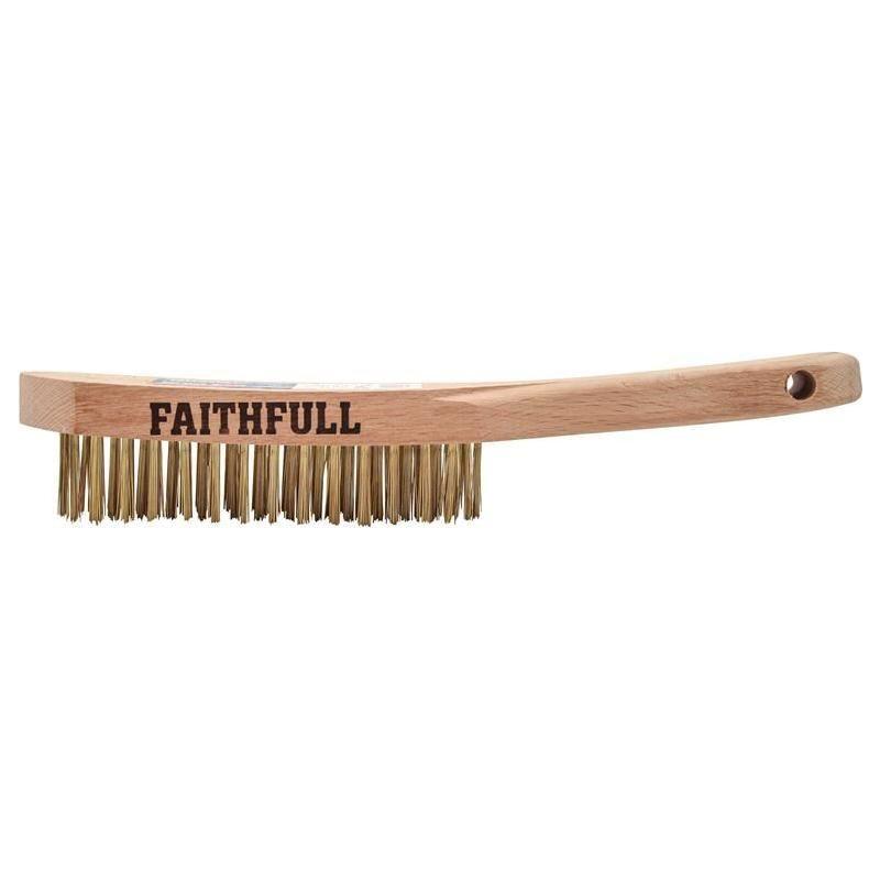 Faithfull Brass Scratch Brush, Four Row Faithfull - RockBottom Northampton