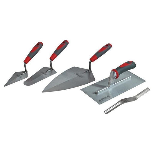 Faithfull Soft Grip Handle Trowel Pack 5 Piece Faithfull - RockBottom Northampton