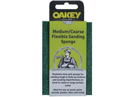 Oakey Dual-Grit Flexible Sanding Sponge Coarse/Extra Coarse Oakey - RockBottom Nothampton
