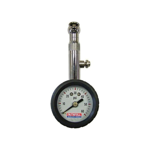 Faithfull Tyre Pressure Dial Gauge 60 psi Faithfull - RockBottom Northampton