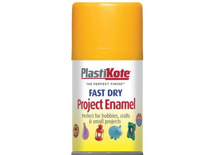 Plastikote Fast Dry Enamel Aerosol Sunshine Yellow 100ml PlastiKote - RockBottom Nothampton