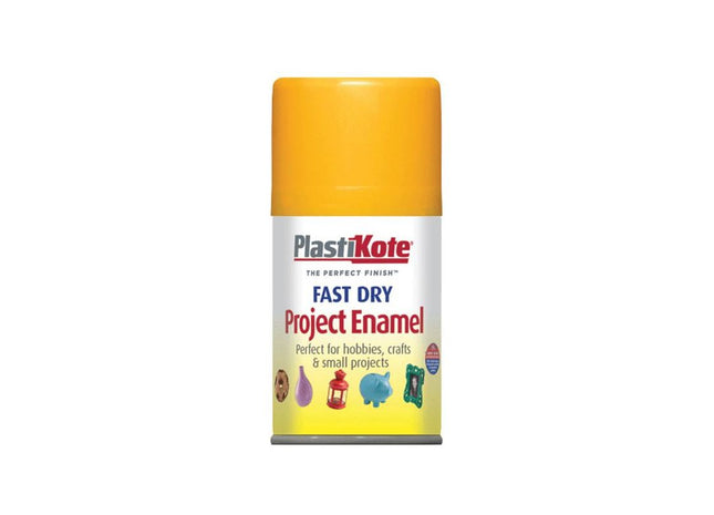 Plastikote Fast Dry Enamel Aerosol Sunshine Yellow 100ml PlastiKote - RockBottom Nothampton