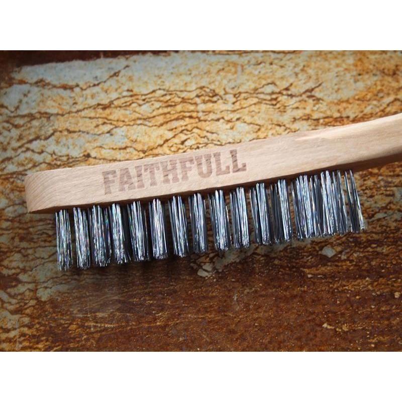 Faithfull Heavy-Duty Scratch Brush, Four Row Faithfull - RockBottom Northampton