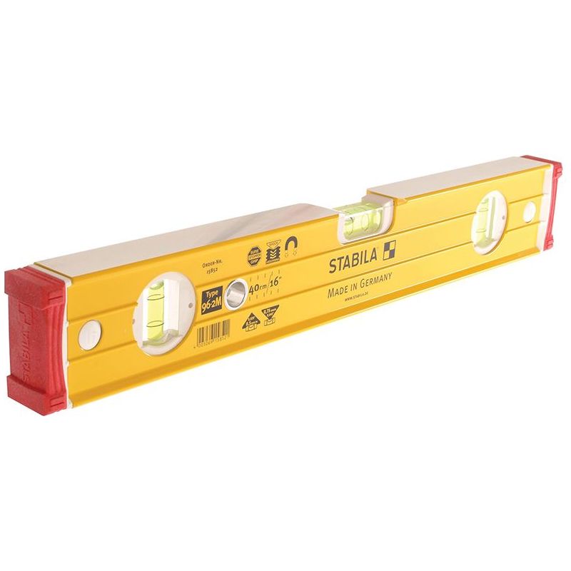 Stabila 96-M-2 Magnetic Spirit Level 3 Vial 40cm Stabila - RockBottom Nothampton