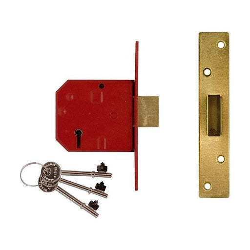 Union 2134E 5 Lever BS Mortice Deadlock Satin Chrome Finish 79.5mm 3in Visi UNION - RockBottom Northampton