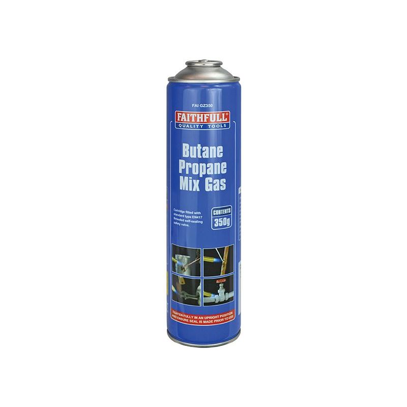 Faithfull Butane Propane Mix Gas Cartridge 350g Faithfull - RockBottom Northampton