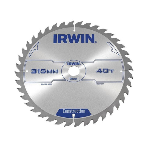 Irwin® General Purpose Table & Mitre Saw Blade 315 x 30mm x 40T ATB IRWIN® - RockBottom Northampton