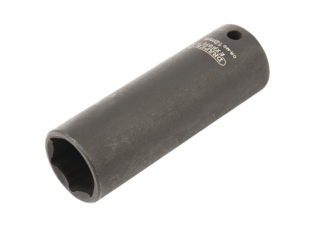 Draper Expert HI-TORQ 6 Point Deep Impact Socket, 1/4" Sq. Dr., 12mm Draper - Town Tools 