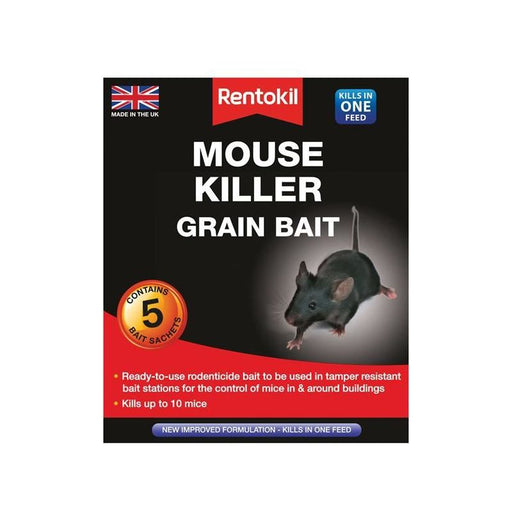 Rentokil Mouse Killer Grain Bait (Sachets 5) Rentokil - RockBottom Nothampton