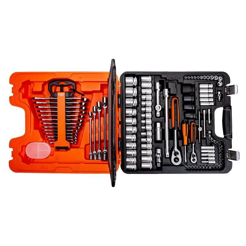 Bahco S108 1/4in & 1/2in Drive Socket & Combination Spanner Set, 108 Piece Bahco - RockBottom Northampton