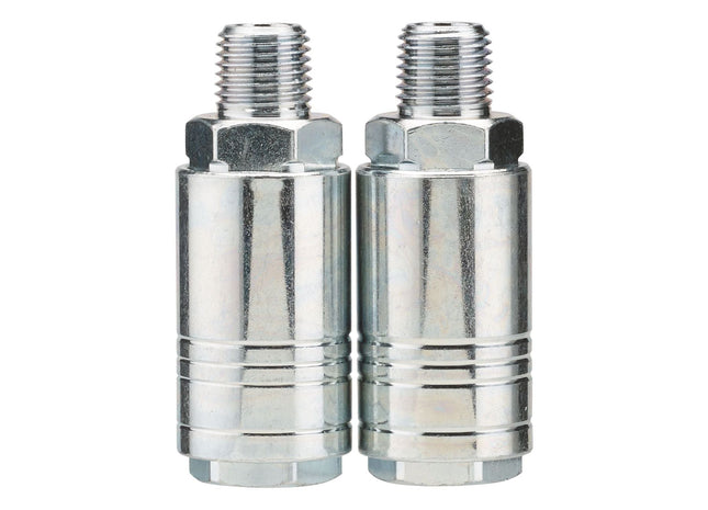 Draper 1/4" Male Quick Coupling (Pack of 2) 70863 Draper - Town Tools 