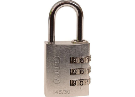 Abus Mechanical 145/30 30mm Aluminium Combination Padlock Silver 46583 ABUS Mechanical - RockBottom Northampton 
