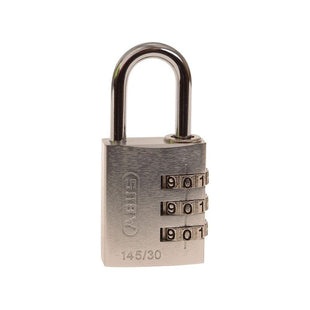 Abus Mechanical 145/30 30mm Aluminium Combination Padlock Silver 46583 ABUS Mechanical - RockBottom Northampton 