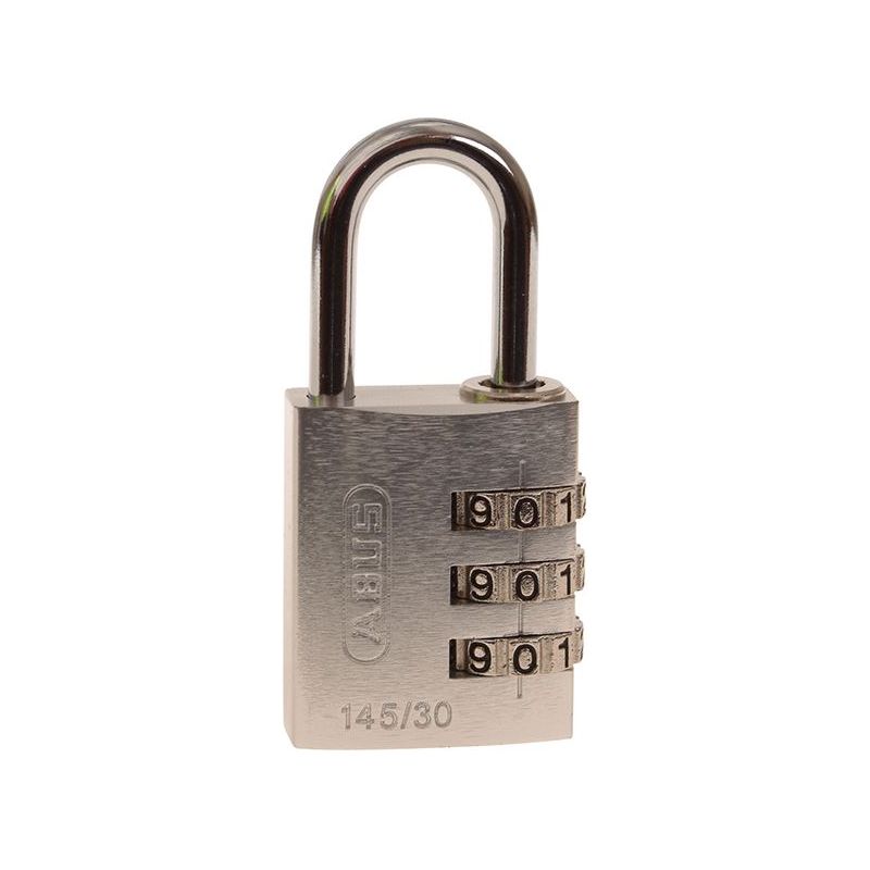Abus Mechanical 145/30 30mm Aluminium Combination Padlock Silver 46583 ABUS Mechanical - RockBottom Northampton 