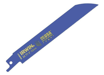 Irwin® 624R Sabre Saw Blade Metal Cutting 150mm 24 TPI Pack of 5 IRWIN® - RockBottom Northampton