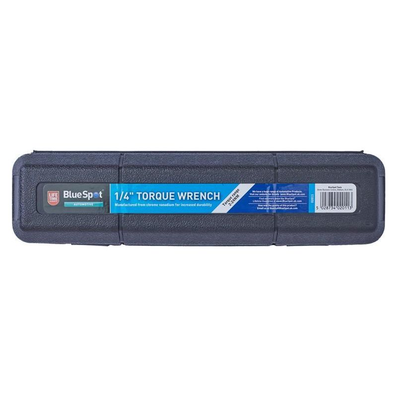Bluespot Tools Torque Wrench 1/4in Drive 2-24Nm BlueSpot Tools - RockBottom Northampton