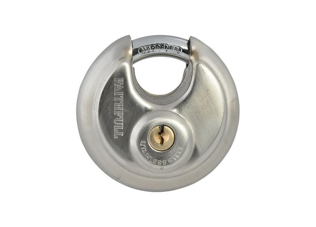 Faithfull Stainless Steel Discus Padlock 70mm Faithfull - RockBottom Northampton