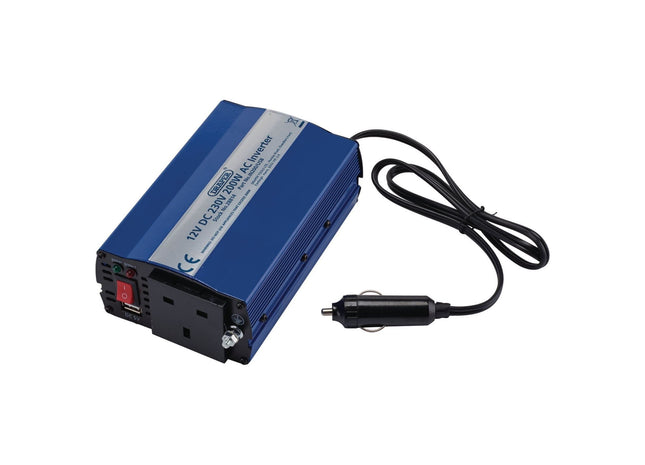 Draper 12V DC-AC Inverter, 200W 28814 Draper - Town Tools 