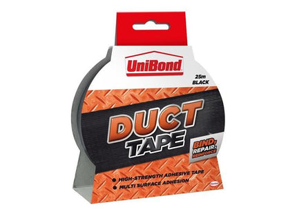 Unibond DIY Duct Tape Black 50mm x 25m UniBond - RockBottom Northampton