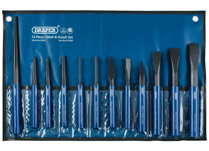 Draper Cold Chisel and Punch Set (12 Piece) 26557 Draper - Town Tools 