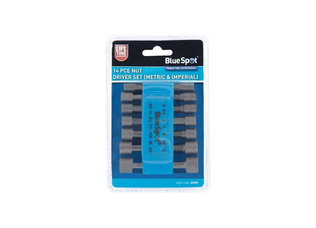 Bluespot Tools Metric & Imperial Nut Driver Set, 14 Piece BlueSpot Tools - RockBottom Northampton