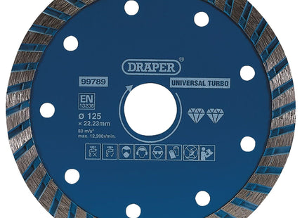 Draper Turbo Diamond Blade, 125mm 99789 Draper - Town Tools 