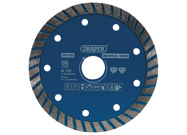 Draper Turbo Diamond Blade, 125mm 99789 Draper - Town Tools 