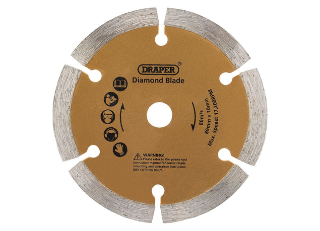 Draper 89mm Diamond Blade for Draper Storm Force Mini Plunge Saw 25976 Draper - Town Tools 