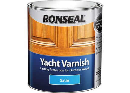 Ronseal Exterior Yacht Varnish Satin 500ml Ronseal - RockBottom Nothampton