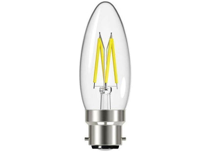 Energizer® LED BC (B22) Candle Filament Dimmable Bulb, Warm White 470 lm 4W Energizer® - RockBottom Northamptin