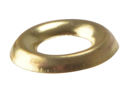 Forgefix Screw Cup Washers Solid Brass Polished No.8 Bag 200 ForgeFix - RockBottom Northampton